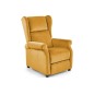 Fauteuil relax manuel, velours moutarde de qualité, AGNELO 2, Fauteuil 1 place Fauteuil relax manuel, velours moutarde de qualité, AGNELO 2, Fauteuil 1 place