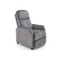 Fauteuil relax manuel, velours gris de qualité, FELLINI 2, Fauteuil 1 place Fauteuil relax manuel, velours gris de qualité, FELLINI 2, Fauteuil 1 place