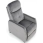 Fauteuil relax manuel, velours gris de qualité, FELLINI 2, Fauteuil 1 place Fauteuil relax manuel, velours gris de qualité, FELLINI 2, Fauteuil 1 place
