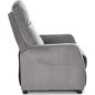 Fauteuil relax manuel, velours gris de qualité, FELLINI 2, Fauteuil 1 place Fauteuil relax manuel, velours gris de qualité, FELLINI 2, Fauteuil 1 place