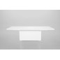 Table à manger design laqué blanc à rallonges, BRUNI Table à manger design laqué blanc à rallonges, BRUNI
