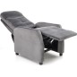 Fauteuil relax manuel, velours gris de qualité, FELLINI 2, Fauteuil 1 place Fauteuil relax manuel, velours gris de qualité, FELLINI 2, Fauteuil 1 place