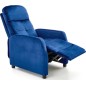 Fauteuil relax manuel, velours bleu de qualité, FELLINI 2, Fauteuil 1 place Fauteuil relax manuel, velours bleu de qualité, FELLINI 2, Fauteuil 1 place