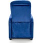 Fauteuil relax manuel, velours bleu de qualité, FELLINI 2, Fauteuil 1 place Fauteuil relax manuel, velours bleu de qualité, FELLINI 2, Fauteuil 1 place