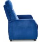 Fauteuil relax manuel, velours bleu de qualité, FELLINI 2, Fauteuil 1 place Fauteuil relax manuel, velours bleu de qualité, FELLINI 2, Fauteuil 1 place