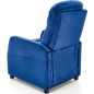 Fauteuil relax manuel, velours bleu de qualité, FELLINI 2, Fauteuil 1 place Fauteuil relax manuel, velours bleu de qualité, FELLINI 2, Fauteuil 1 place