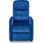 Fauteuil relax manuel, velours bleu de qualité, FELLINI 2, Fauteuil 1 place Fauteuil relax manuel, velours bleu de qualité, FELLINI 2, Fauteuil 1 place