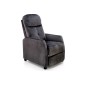 Fauteuil relax manuel, velours noir de qualité, FELLINI 2, Fauteuil 1 place Fauteuil relax manuel, velours noir de qualité, FELLINI 2, Fauteuil 1 place