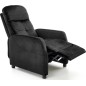 Fauteuil relax manuel, velours noir de qualité, FELLINI 2, Fauteuil 1 place Fauteuil relax manuel, velours noir de qualité, FELLINI 2, Fauteuil 1 place