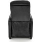Fauteuil relax manuel, velours noir de qualité, FELLINI 2, Fauteuil 1 place Fauteuil relax manuel, velours noir de qualité, FELLINI 2, Fauteuil 1 place