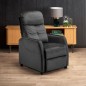 Fauteuil relax manuel, velours noir de qualité, FELLINI 2, Fauteuil 1 place Fauteuil relax manuel, velours noir de qualité, FELLINI 2, Fauteuil 1 place