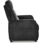 Fauteuil relax manuel, velours noir de qualité, FELLINI 2, Fauteuil 1 place Fauteuil relax manuel, velours noir de qualité, FELLINI 2, Fauteuil 1 place