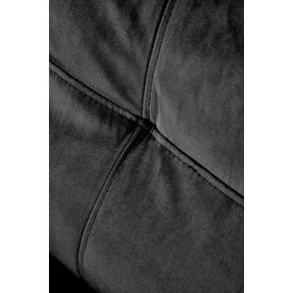 Fauteuil relax manuel, velours noir de qualité, FELLINI 2