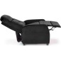Fauteuil relax manuel, velours noir de qualité, FELLINI 2, Fauteuil 1 place Fauteuil relax manuel, velours noir de qualité, FELLINI 2, Fauteuil 1 place