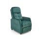 Fauteuil relax manuel, velours vert de qualité, FELLINI 2, Fauteuil 1 place Fauteuil relax manuel, velours vert de qualité, FELLINI 2, Fauteuil 1 place