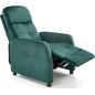 Fauteuil relax manuel, velours vert de qualité, FELLINI 2, Fauteuil 1 place Fauteuil relax manuel, velours vert de qualité, FELLINI 2, Fauteuil 1 place