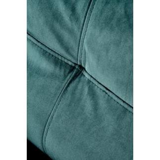 Fauteuil relax manuel, velours vert de qualité, FELLINI 2