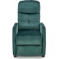 Fauteuil relax manuel, velours vert de qualité, FELLINI 2, Fauteuil 1 place Fauteuil relax manuel, velours vert de qualité, FELLINI 2, Fauteuil 1 place