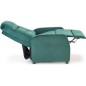 Fauteuil relax manuel, velours vert de qualité, FELLINI 2, Fauteuil 1 place Fauteuil relax manuel, velours vert de qualité, FELLINI 2, Fauteuil 1 place