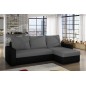 Canapé d'angle convertible en tissu, rangement, gris/noir, angle droit (vu de face), LIMA, 4 places Canapé d'angle convertible en tissu, rangement, gris/noir, angle droit (vu de face), LIMA, 4 places