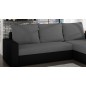 Canapé d'angle convertible en tissu, rangement, gris/noir, angle droit (vu de face), LIMA, 4 places Canapé d'angle convertible en tissu, rangement, gris/noir, angle droit (vu de face), LIMA, 4 places