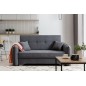 Joli canapé convertible avec rangement en tissu gris foncé, LAURENT, 2 places Joli canapé convertible avec rangement en tissu gris foncé, LAURENT, 2 places