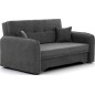 Joli canapé convertible avec rangement en tissu gris foncé, LAURENT, 2 places Joli canapé convertible avec rangement en tissu gris foncé, LAURENT, 2 places