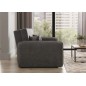 Joli canapé convertible avec rangement en tissu gris foncé, LAURENT, 2 places Joli canapé convertible avec rangement en tissu gris foncé, LAURENT, 2 places