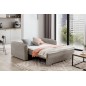 Joli canapé convertible avec rangement en tissu beige, LAURENT, 2 places Joli canapé convertible avec rangement en tissu beige, LAURENT, 2 places