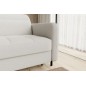 Canapé d'angle convertible - en tissu, avec rangement, blanc, angle gauche, GOVIA, 3 places Canapé d'angle convertible - en tissu, avec rangement, blanc, angle gauche, GOVIA, 3 places