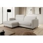 Canapé d'angle convertible - en tissu, avec rangement, blanc, angle gauche, GOVIA, 3 places Canapé d'angle convertible - en tissu, avec rangement, blanc, angle gauche, GOVIA, 3 places