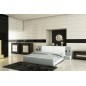 Lit en cuir italien de luxe ELEGANCE, gris clair et blanc, 180x200 Lit en cuir italien de luxe ELEGANCE, gris clair et blanc, 180x200