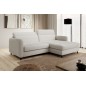 Canapé d'angle convertible en tissu, avec rangement, blanc, angle droit, GOVIA, 3 places Canapé d'angle convertible en tissu, avec rangement, blanc, angle droit, GOVIA, 3 places