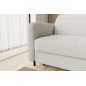 Canapé d'angle convertible en tissu, avec rangement, blanc, angle droit, GOVIA, 3 places Canapé d'angle convertible en tissu, avec rangement, blanc, angle droit, GOVIA, 3 places