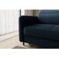 Canapé d'angle convertible en tissu, avec rangement, bleu, angle droit, GOVIA, 3 places Canapé d'angle convertible en tissu, avec rangement, bleu, angle droit, GOVIA, 3 places