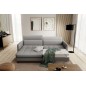 Canapé d'angle convertible - en tissu, avec rangement, gris, angle gauche, GOVIA, 3 places Canapé d'angle convertible - en tissu, avec rangement, gris, angle gauche, GOVIA, 3 places