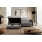 Canapé d'angle convertible - en tissu, avec rangement, gris, angle gauche, GOVIA, 3 places Canapé d'angle convertible - en tissu, avec rangement, gris, angle gauche, GOVIA, 3 places