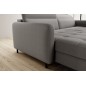 Canapé d'angle convertible - en tissu, avec rangement, gris, angle gauche, GOVIA, 3 places Canapé d'angle convertible - en tissu, avec rangement, gris, angle gauche, GOVIA, 3 places