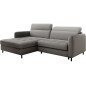 Canapé d'angle convertible - en tissu, avec rangement, gris, angle gauche, GOVIA, 3 places Canapé d'angle convertible - en tissu, avec rangement, gris, angle gauche, GOVIA, 3 places