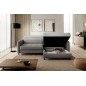 Canapé d'angle convertible en tissu, avec rangement, gris, angle droit, GOVIA, 3 places Canapé d'angle convertible en tissu, avec rangement, gris, angle droit, GOVIA, 3 places