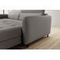Canapé d'angle convertible en tissu, avec rangement, gris, angle droit, GOVIA, 3 places Canapé d'angle convertible en tissu, avec rangement, gris, angle droit, GOVIA, 3 places