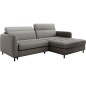 Canapé d'angle convertible en tissu, avec rangement, gris, angle droit, GOVIA, 3 places Canapé d'angle convertible en tissu, avec rangement, gris, angle droit, GOVIA, 3 places