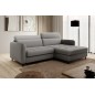 Canapé d'angle convertible en tissu, avec rangement, gris, angle droit, GOVIA, 3 places Canapé d'angle convertible en tissu, avec rangement, gris, angle droit, GOVIA, 3 places