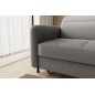 Canapé d'angle convertible en tissu, avec rangement, gris, angle droit, GOVIA, 3 places Canapé d'angle convertible en tissu, avec rangement, gris, angle droit, GOVIA, 3 places