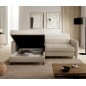 Canapé d'angle convertible - en tissu, avec rangement, beige, angle gauche, GOVIA, 3 places Canapé d'angle convertible - en tissu, avec rangement, beige, angle gauche, GOVIA, 3 places
