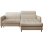 Canapé d'angle convertible en tissu, avec rangement, beige, angle droit, GOVIA, 3 places Canapé d'angle convertible en tissu, avec rangement, beige, angle droit, GOVIA, 3 places