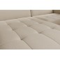 Canapé d'angle convertible en tissu, avec rangement, beige, angle droit, GOVIA, 3 places Canapé d'angle convertible en tissu, avec rangement, beige, angle droit, GOVIA, 3 places