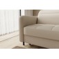 Canapé d'angle convertible en tissu, avec rangement, beige, angle droit, GOVIA, 3 places Canapé d'angle convertible en tissu, avec rangement, beige, angle droit, GOVIA, 3 places