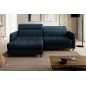 Canapé d'angle convertible - en tissu, avec rangement, bleu, angle gauche, GOVIA, 3 places Canapé d'angle convertible - en tissu, avec rangement, bleu, angle gauche, GOVIA, 3 places
