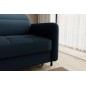Canapé d'angle convertible - en tissu, avec rangement, bleu, angle gauche, GOVIA, 3 places Canapé d'angle convertible - en tissu, avec rangement, bleu, angle gauche, GOVIA, 3 places